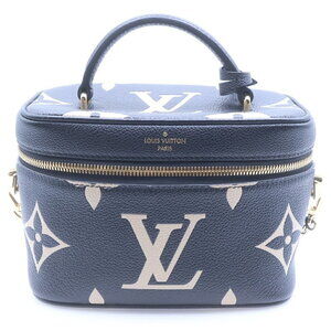 LOUIS VUITTON Empreinte Vanity Bag Handbag Shoulder Chain Black Beige